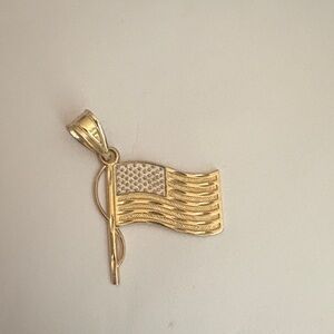 God Bless America Gold Charm